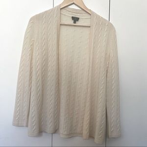 Talbots Cashmere Open Cardigan EUC
